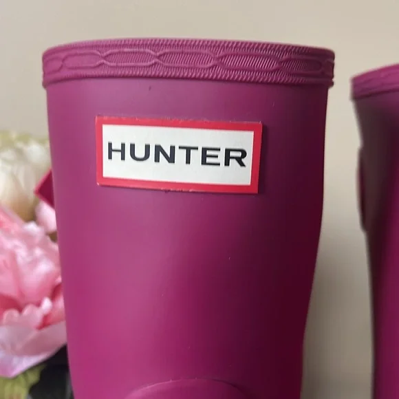 Hunter Original Short Boot Pink Rain Boots - Picture 5 of 9
